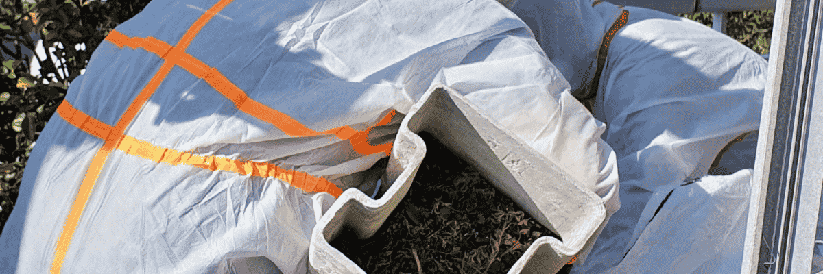 Retrait jardinière fibrociment